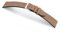 MANUFAKTURWERK Uhrenarmband HOHELUFT | Leder | für Damen und Herren | Silberne Schließe, Größe:M (Standard). 20/16 mm, Farbe:Sand
