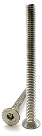 Tornillo M6 x 70 mm cabeza avellanada BTR de acero inoxidable A2 | Tornillos FHC de 6 capas huecos (llave allen) ISO 10642 / DIN 7991 | Tornillos inoxidable A2 (V2A/304): lote de 5 piezas – fijación