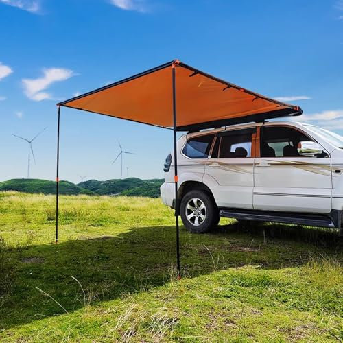 KXJPIZIYB Fahrzeugmarkise, Auto Markise, SUV-Zelt, Dachzelt Auto-Sonnenschutz, Wetterfeste Seitenmarkise Ausziehbar, für 4x4/SUV/LKW/Van(200x300cm/6.5x9.8ft)