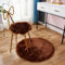 champracer Faux Lammfell Schaffell Teppich,Rund Hochflor Fluffy Teppich Plüsch Wohnzimmer Dicker Teppich,Kunstfell Teppich, Weicher und Flauschiger Teppich Wohnzimmer,Teppich Rund (Braun,40cm)