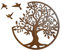 SENTOP HDF0504 Baum des Lebens, Geschnitztes Bild an der Wand aus Holzmaterial für den Innenraum, HolzKunst Dekor (Walnuss, 40 cm)