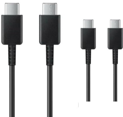 Super Fast Charging USB C to USB C Cable (2 Pack), Type-C Charging Cable (1M) PD 3A Compatible with Samsung, iPhone 15 16, Tablets & and all other USBC devices, Black