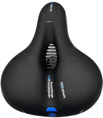 Fahrradsattel Gel Fahrradsitz Bequem Weich Atmungsaktiv Stoßdämpfend Fahrrad Sattel wasserdichte Bike Seat Cushion Für Trekking Rennrad City MTB E-Bike Fahrrasattel (Schwarz Blau)