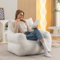 DEKKETO Bean Bag Chair with Memory Foam Filling Included, Luxury Giant Bean Bags for Adults Lazyboy, Large Comfortable Teddy Beanbags Sofa for Living Room, White