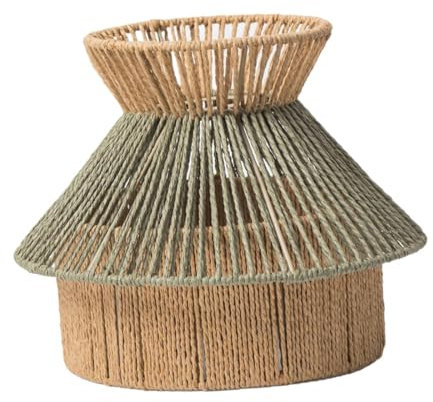 Sharplace Pendelleuchte für Küche, Papierseil, gewebter Lampenschirm, handgefertigtes Ersatzzubehör, gewebter Pendellampenschirm für Esstisch