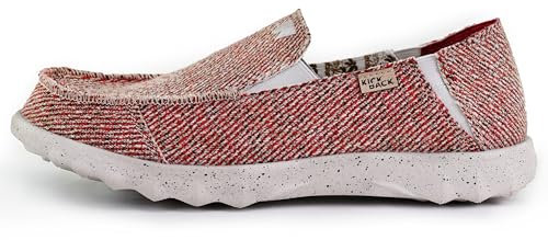 Kickback Couch Classic - Herrenschuhe - Farbe Oat Red - leichte Slip On Canvas Schuhe Männer - Loafers für Männer - All Day Comfort - Slip On oder Slide In Herren Freizeitschuhe - Größe EU43