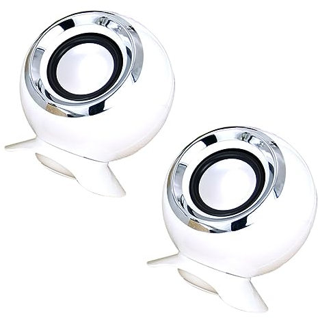 Gadpiparty 2pcs Usb Computer Speaker Professional Speakers Small Laptop Creative Soundbox White