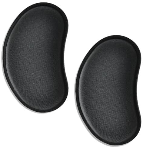 2 PCS Mouse Wrist Rest Ergonomic Memory Foam Mouse Wrist Rest Slow Rebound Support Cushion Hand and Arm Pain Relief Easy Typing for Gaming Computer Laptop Office (Black)