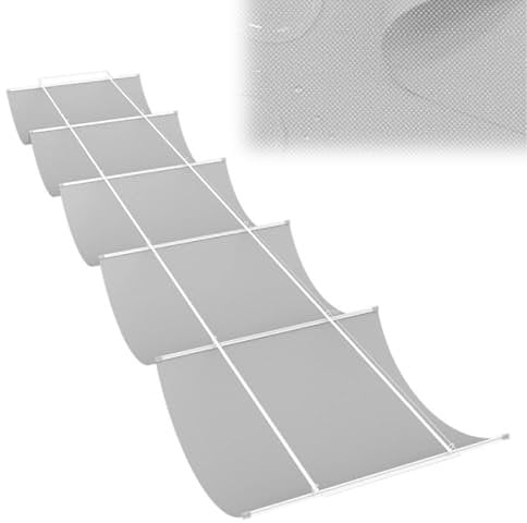 MAAOBR Wave Shade Sails Retractable, Waterproof Rainproof UV Resistant Shade Cover, U Shaped Sliding Roller Blind Sun Shade Sail for Outdoor Pergola Sun Room Patio Deck Yard(Grey,1.2x10m/3.9x32.8ft)