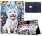 Mldjomid Funda Tableta para Lenovo Tab M10 (3rd Gen) 10.1 2022 TB-328FU/328XU Protectora Carcasa con Soporte y Auto Sueño/Estela PU Flip Case Cover para Lenovo Tab M10 Gen 3- Perrito Blanco