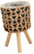 pumpumlia Elegante contenitore per piante da interno zucca erba fioriera cestino con gambe in legno decorativo soggiorno vasi da fiori rack