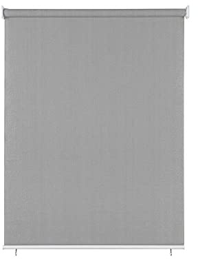 paramondo Außenrollo Senkrechtmarkise Sonnenschutz Sichtschutz für Balkon Terrasse, Pflegeleicht, Freihängend, Reiß- & Wetterfest, 100 x 240 cm [BXH] Grau