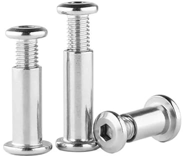3/5 stücke M4 M5 304 Edelstahl Flache Innensechskant Kopf Möbel Niet Stecker Einsatz Joint Hülse Überwurfmutter(90mm,M5(D6mm)-3pcs)