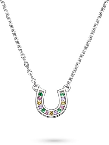 s.Oliver Kinder Schmuck – Halsketten aus Silber mit verschiedenen Herz, Schmetterling, Schleife, Hufeisen & Kreuz Designs – Fröhlich, Bunt & Stilvoll – Perfekte Geschenkidee