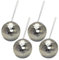 Set of 4 Silver Disco Drinking Balls - Disco Ball Drinking Cups - Party Novelty Fun