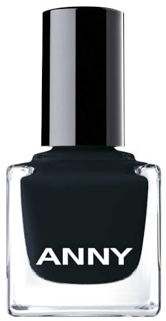 ANNY Nail Polish – Hochwertiger Farb-Nagellack mit langanhaltendem Glanz, splitterresistent und schnelltrocknend, Farbe: Deep Black Chief - 15 ml