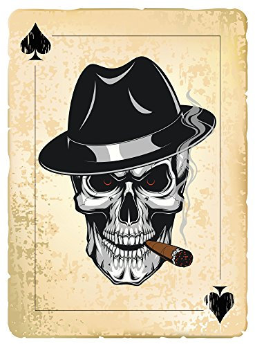 Unbekannt Ace of Spades Aufkleber Sticker Schädel Skull Spielkarte ca. 12x8 cm