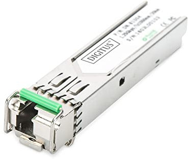 DIGITUS Universal SFP+ Modul - 10 Gbit/s - Mini GBIC - für Singlemode-Glasfaserkabel - LC Simplex - Bidirektional - TX1330/RX1270nm - 10 km Reichweite - Plug & Play