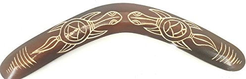 Ciffre 40cm Bumerang Bummerang Boomerang Deko Schildkröte Fair Trade Geschnitzt