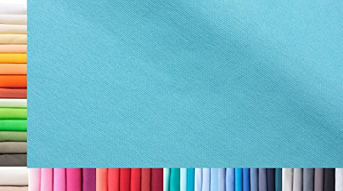 Bündchenstoff XXL als Meterware|doppelt: 75cm breit|einfach: 150cm breit|Farbe: 32 Babyblau|1m lang|96% Baumwolle, 4% Elasthan|Jersey|1buy3|Grundpreis pro qm: € 10,66