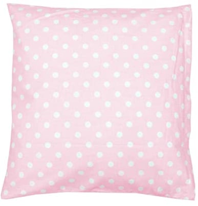 TupTam Kissenbezug Gemustert Bunte Kissenhüllen Dekokissen für Baby und Kinderzimmer, Farbe: Tupfen Rosa, Größe: 50 x 50 cm