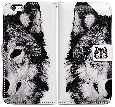 Bcov Case Compatible with iPhone 7/iPhone 8, Wolf Pattern Flip Leather Case Wallet Cover with ID Credit Card Slot Holder Stand For iPhone 7/8