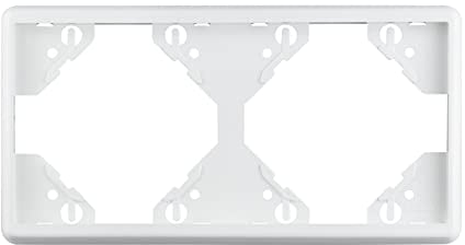 jarolift System JS1 2-fach Rahmen, für jarolift Unterputz Wippschalter und Wipptaster, Montage Waagerecht, 150 x 81 x 10 mm (B x H x T), Weiß