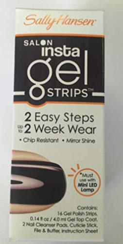 Sally Hansen Insta Gel Nail Strips Top Coat Pat On The Black 340 by Sally Hansen