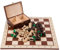 Square - Pro Schach Set Turnier Nr. 6 Mahagoni BL + 2 Extra Damen - Schachbrett + Schachfiguren Staunton 6 + Koffer - Schachspiel aus Holz