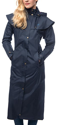 LightHouse Outback Women's Full-Length Waterproof Raincoat - Lightweight, Durable, Stylish - Perfect for Outdoor Adventures - Nightshade - 16