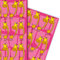 Lustiges Geschenkpapier Set (4 Bogen) | Dekorpapier mit Giraffen für tolle Geschenke und Überraschungen zur Taufe, Geburt, Ostern, Geburtstag, Hochzeit, Weihnachten 32 x 48cm, pink