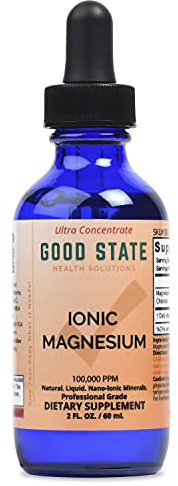 (Glass Bottle) Good State - Liquid Ionic Magnesium Ultra Concentrate (10 Drops Equals 50 mg) (100 Servings per Bottle)