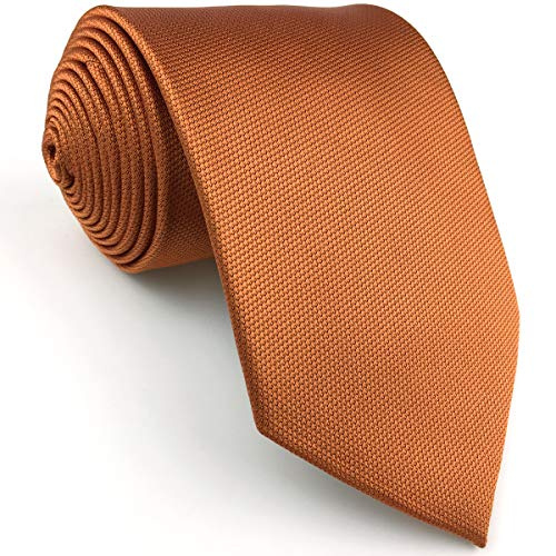 S&W SHLAX&WING Einfarbig Orange Dünne Herren Krawatte Narrow Geschäftsanzug
