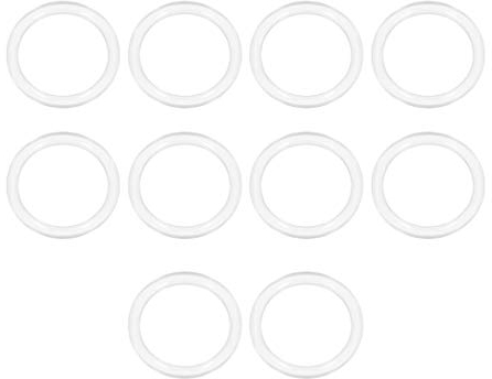 sourcing map 10Stk Silikon O-Ring VMQ Versiegelung Dichtring 26mm AD 20mm ID 3mm Breite Weiß
