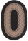 Colonial Mills Corsair Banded Oval Teppich, Wolle, schwarz, 3X5