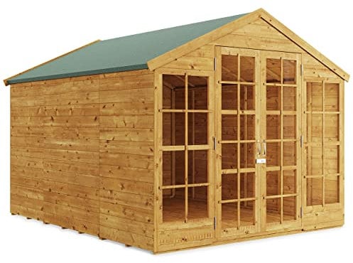 BillyOh Summerhouse Log Cabin 10 x 8 Wooden Garden Storage Shed Summer House Harper Apex Summerhouses (10x8)