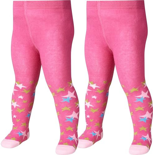 Playshoes Strumpfhose Unisex Kinder Strumpfhose, Sterne Doppelpack, 50/56