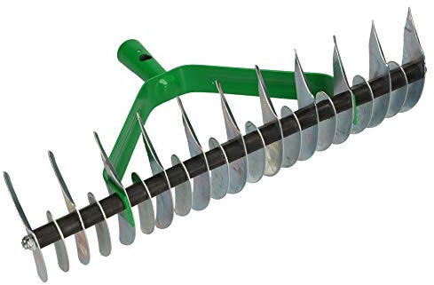 KOTARBAU® Rastrello Sarchiatore Acciaio Zincato Rastrello da Taglio 360 mm Aeratore per Prato Rastrelliera per l'eliminazione di Muschio e Feltro Utensili da Giardinaggio Rastrellini a Mano