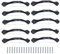 KJLEEN 10 Stück Möbelgriff Schrankgriffe Schwarz Vintage 128mm Küchengriffe Schublade Blumenförmiger Griffe Schrank Türgriff Küche Schubladengriffe für Kleiderschrank Küchenschränke