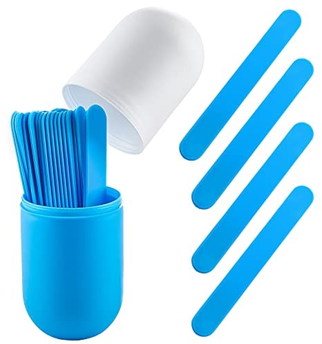 25 Pieces Epoxy Stir Sticks Set Includes 24 Pieces Reusable Plastic Resin Mixing Stick Makeup Stirring Rod and Capsule Cup for Facial Mask Mixing and Application