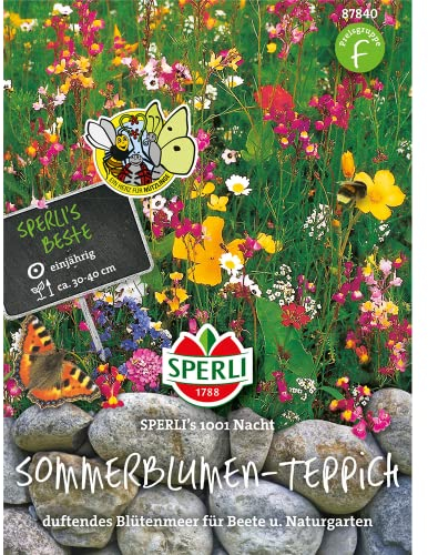 Sperli Blumensamen-Mischung SPERLI's 1001-Nacht 87840 - einjähriges Wildblumenmeer für Garten & Balkon - duftender Blütenteppich - Wildblumensamen, Saatgut