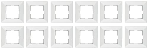 Voxura Concept Abdeckrahmen 1-fach 12er Set 50 x 50 mm weiß