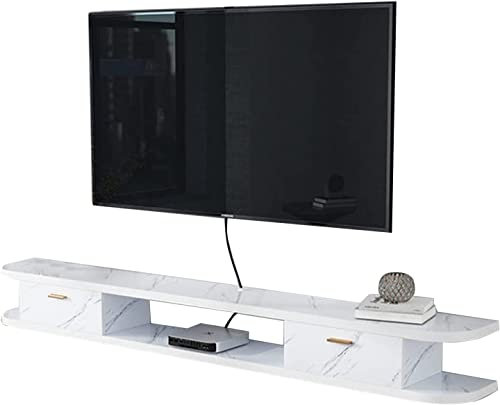 KAXGU Wall Mounted Tv Unit Floating Tv Stand, Wall Mounted Entertainment Center,Floating Storage Shelves Tv Wall Shelf/100Cm/a