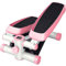 HUHJYUGE Steppers pour l'exercice, Stepper Fitness Appartement Rose, Mini Stepper avec Écran Multifonctions, Stepper Up-Down pour L'aérobic Exercices Jambes Bras (Pink)