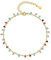 Bracelets de cheville pour femme de petites perles. Chaîne de cheville en acier inoxydable plaqué or/argent élégante et raffinée. Bracelet de cheville femme. Bijoux pour femme. (Plaqué or)