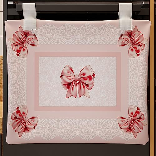 PETTI Artigiani Italiani - Accessori Tessili da Cucina, Copriforno 40x50 cm in Microfibra, Copri forno Moderno in Stampa Digitale Fiocco Rosa, 100% Made in Italy