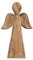 orion group Engelfigur Engel Figur Dekofigur Holzdeko aus Holz 13x24 cm