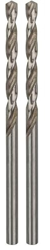 Bosch 2608595060 Din338 HSS-G Metal Drill Bit, 4.2mm x 43mm x 75mm, Silver (Pack of 2)