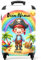NoBoringSuitcases.com Kinderkoffer, Handgepäck Koffer, Kinderkoffer Jungen, Koffer Kinder, Koffer Kinder Jungen, Kindertrolley Jungen, Reisekoffer Personalisiert 55x40x20 cm (Pirat - Regenbogen)