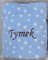 BotoBaby® - Babydecke mit Namen und Geburtsdatum - Geschenk Taufe Geburt ★ (Blau - Sternen)